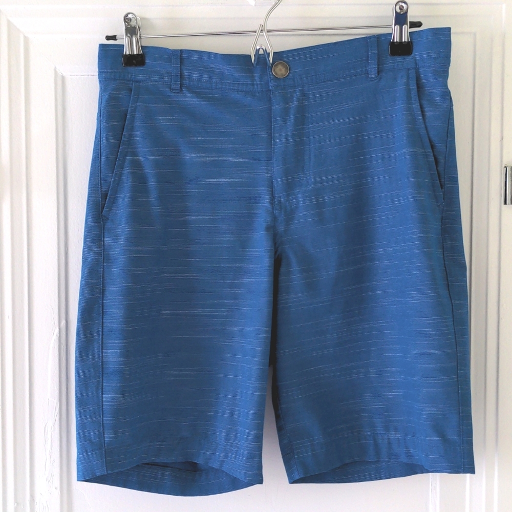 Hanna Andersson blue UV blocking chino-style swim trunks
